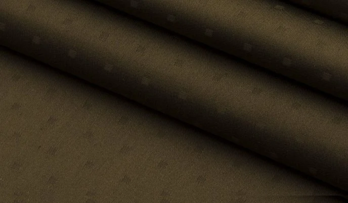Premium Woven Cotton Sateen Geometry Dark Chocolate
