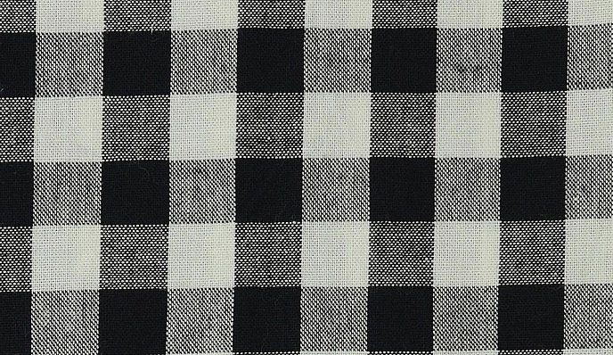 Washed Cotton Blk & White Square