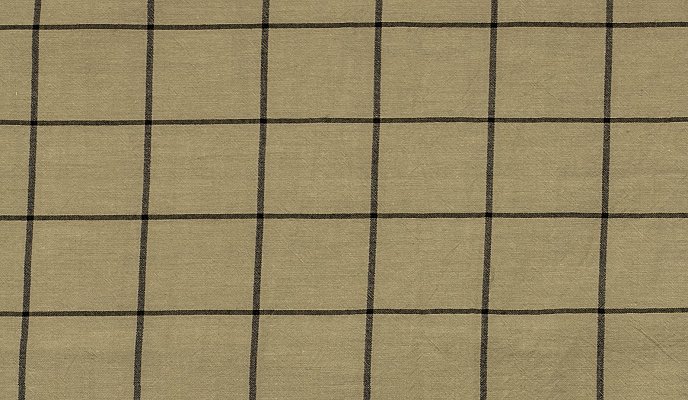 Washed Cotton Papirus & Blk Square